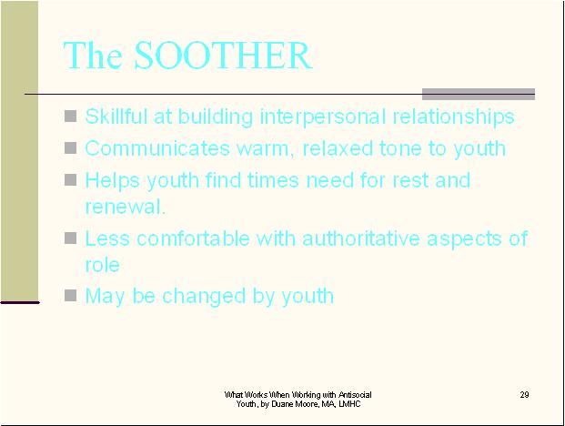 The Soother Conduct Disorder CEUs 